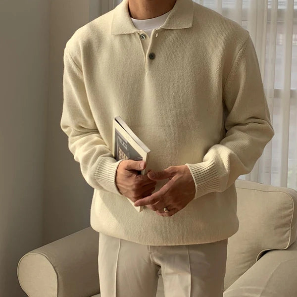 The Oslo Soft-Knit Polo Sweater